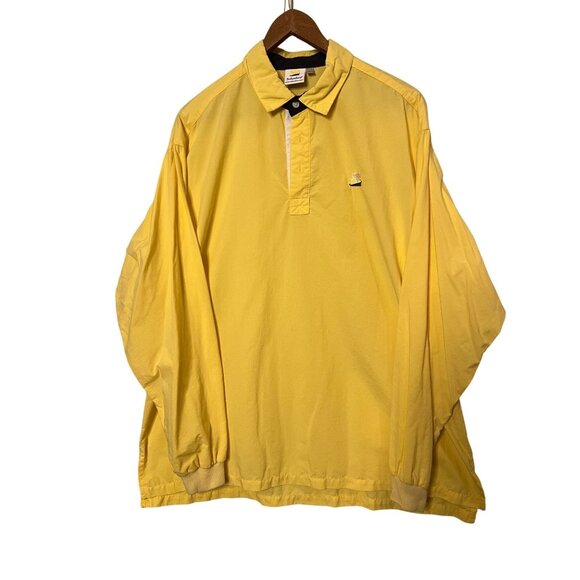 Vintage Solumbra L Men Yellow Polo Shirt Lightweight 100% UV Protection USA - Picture 1 of 16